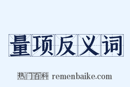 量项反义词是什么意思的图片